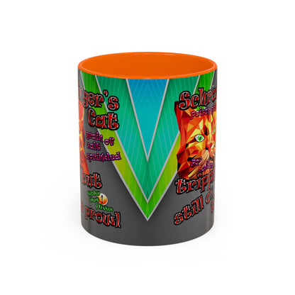 schrodinger's cat - Accent Mug (rainbow split)