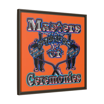 em cee squared - framed canvas art (orange)