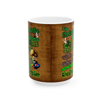 christmas spirits of boston - White Mug (brown papyrus)
