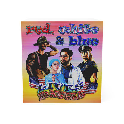 rw&b lives matter - note cube (color blur)