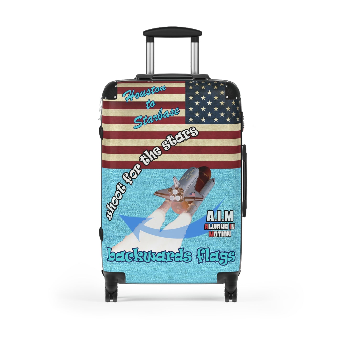 shoot for the stars - Suitcase (faded blue)