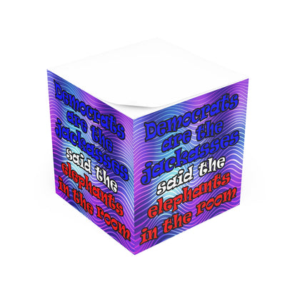 donkeys and elephants - note cube (purple wave)
