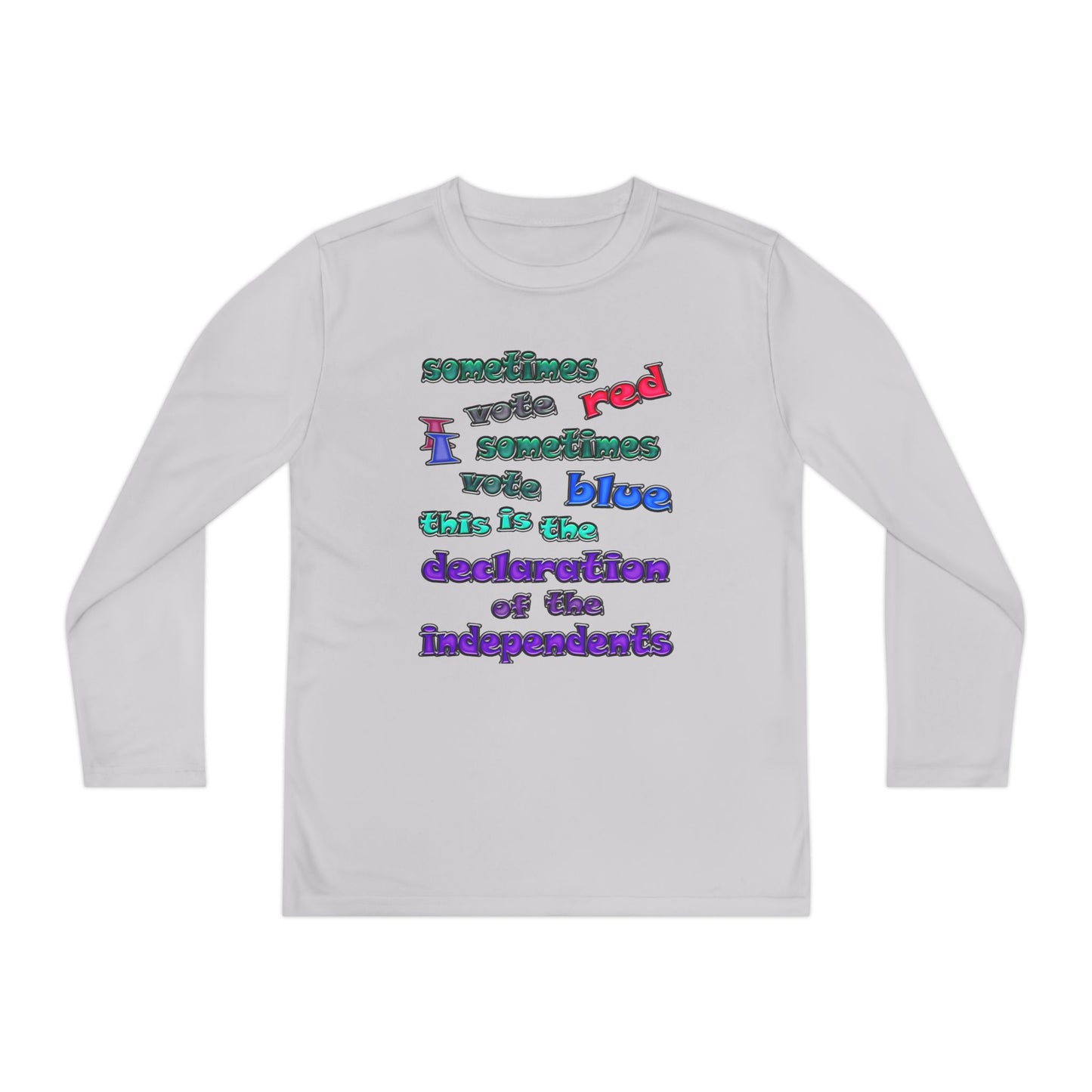 declaration of the independents - Youth Long Sleeve Competitor Tee