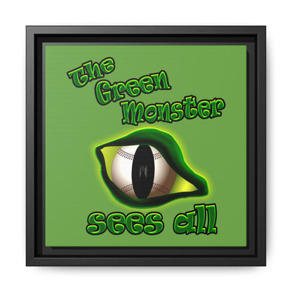 green monster - framed canvas art (green)