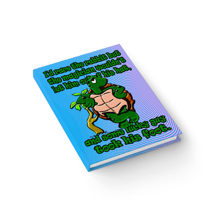 turtle race - journal-blank (light blue-purple wave)