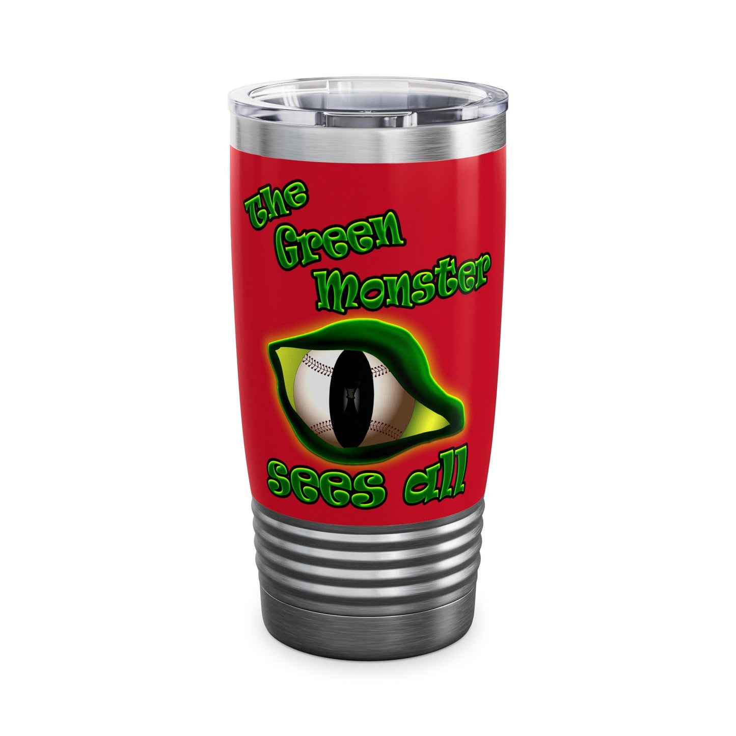 green monster - Ringneck Tumbler, 20oz (dark red)