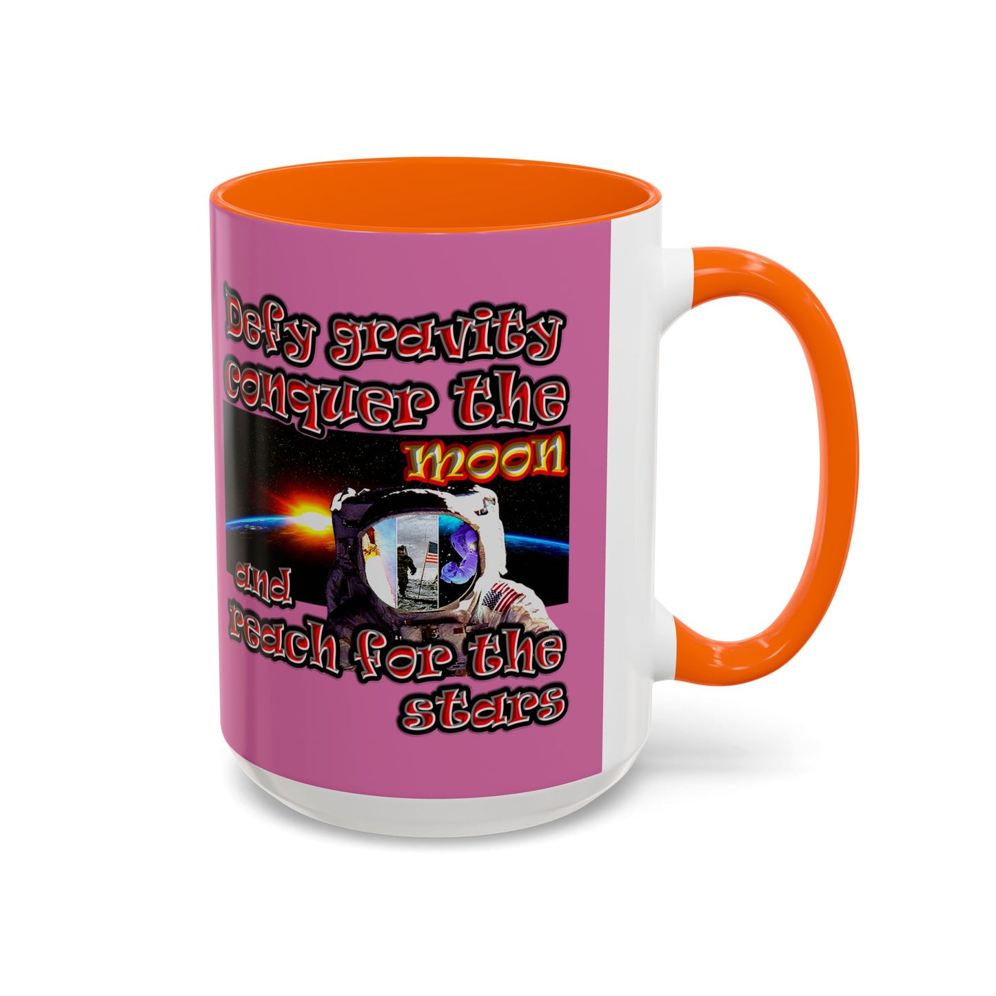 defy conquer reach - Accent Mug (light pink)