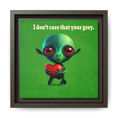 I don't care that your grey - framed canvas art (green turf)