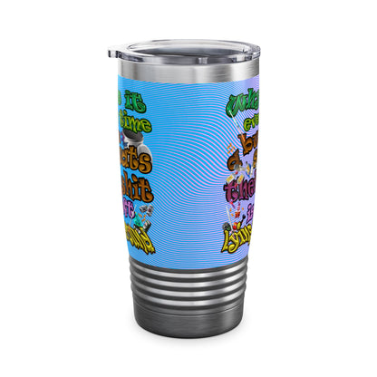 the bum's shit - Ringneck Tumbler, 20oz (light blue-purple wave)