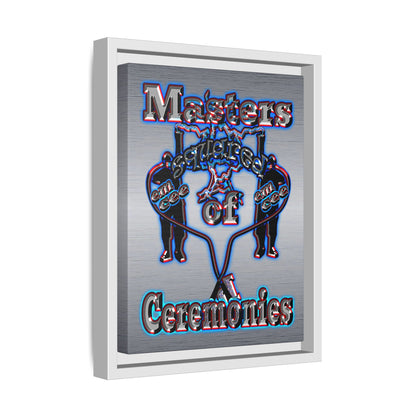 em cee squared - framed canvas art (brushed nickel)