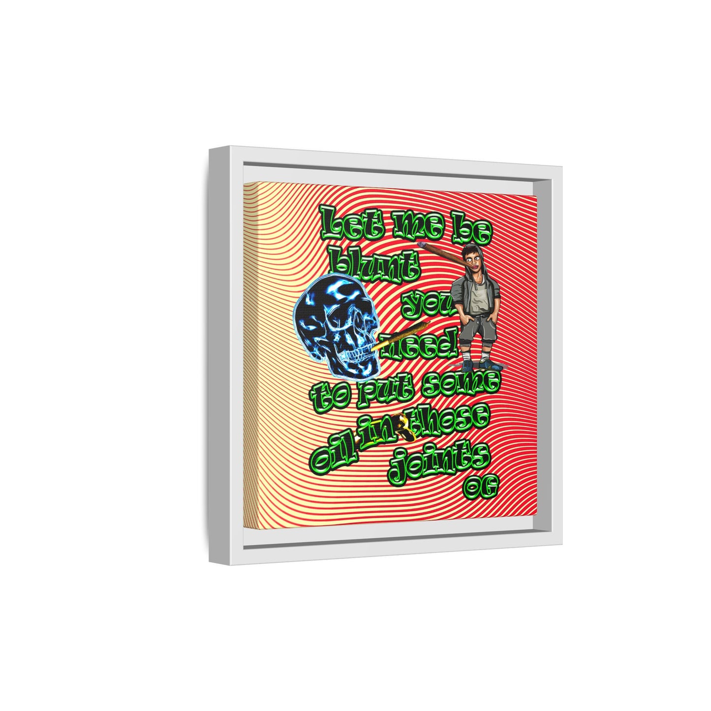 og - framed canvas art (yellow-orange wave)