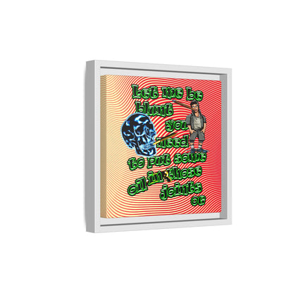 og - framed canvas art (yellow-orange wave)