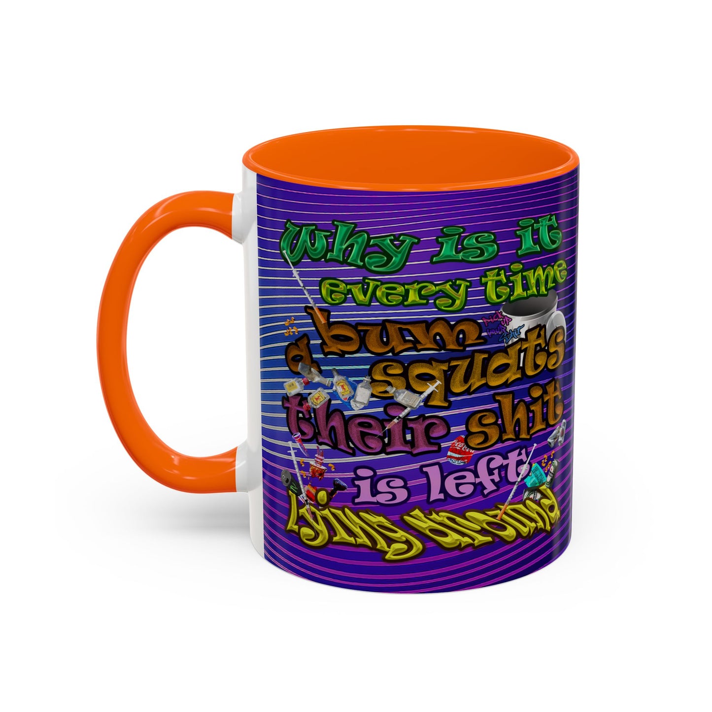 the bum's shit - Accent Mug (purple wave)