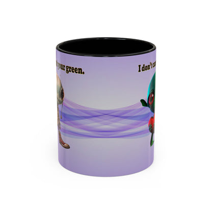 I don't care that your grey - Accent Mug (light blue-pink wave)