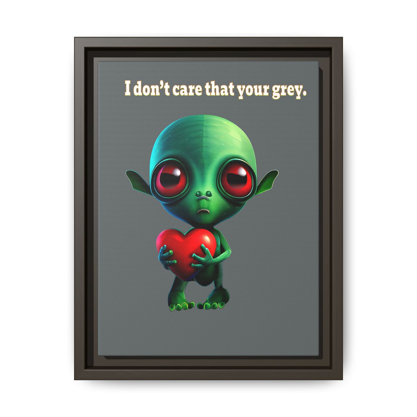 I don't care that your grey - framed canvas art (dark grey)
