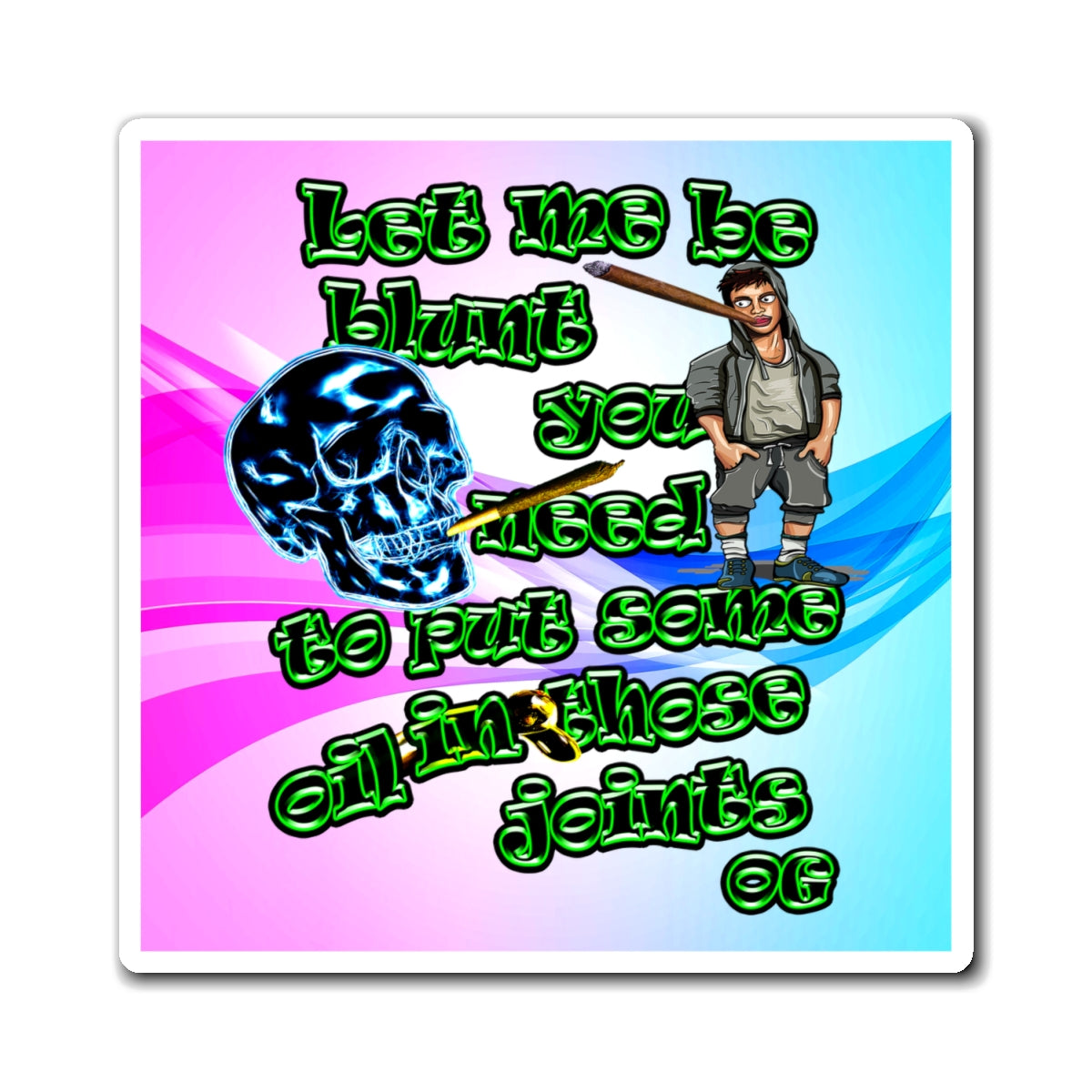 og - Magnets - (light blue-pink wave)
