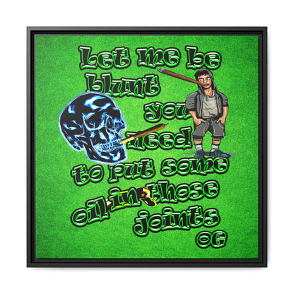 og - framed canvas art (green turf)