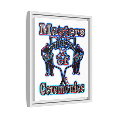 em cee squared - framed canvas art (white)