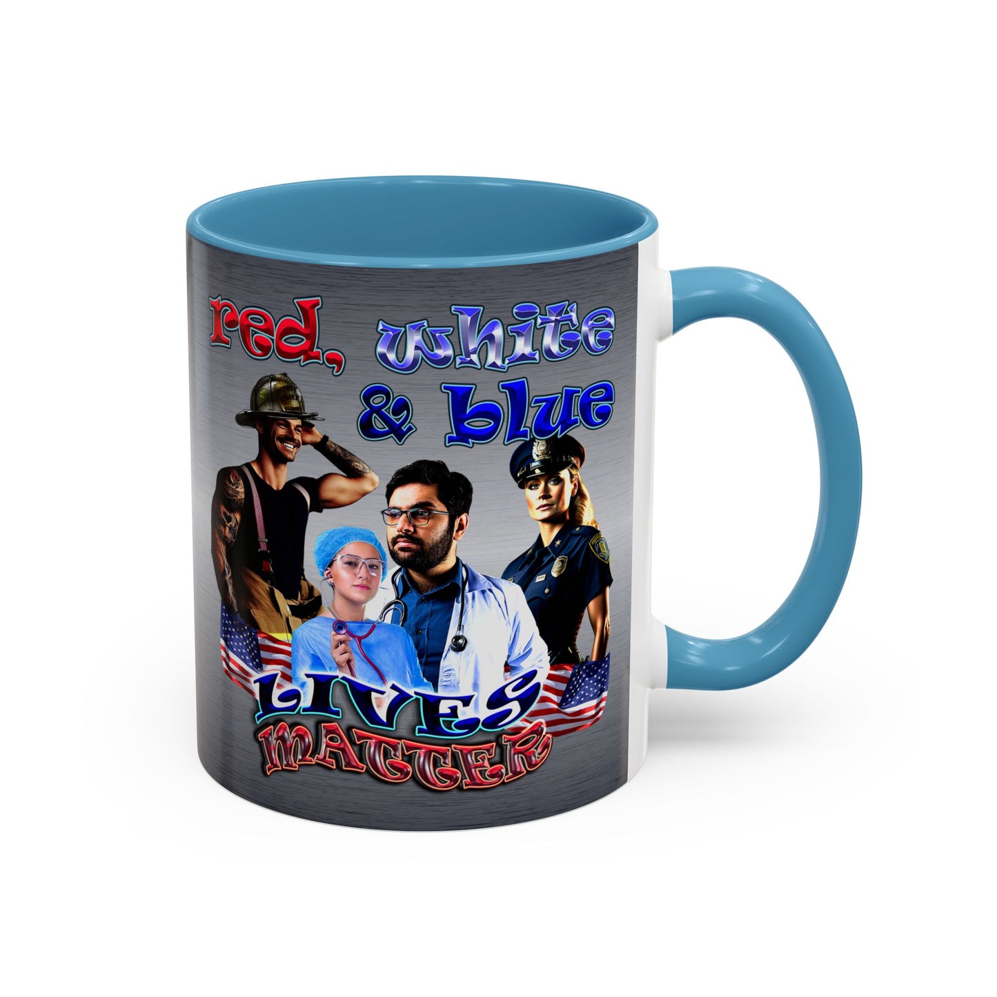 rw&b lives matter - Accent Mug (brushed nickel)