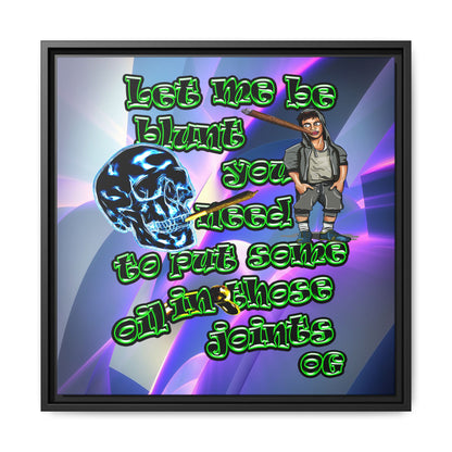 og - framed canvas art (grey-pink wave)