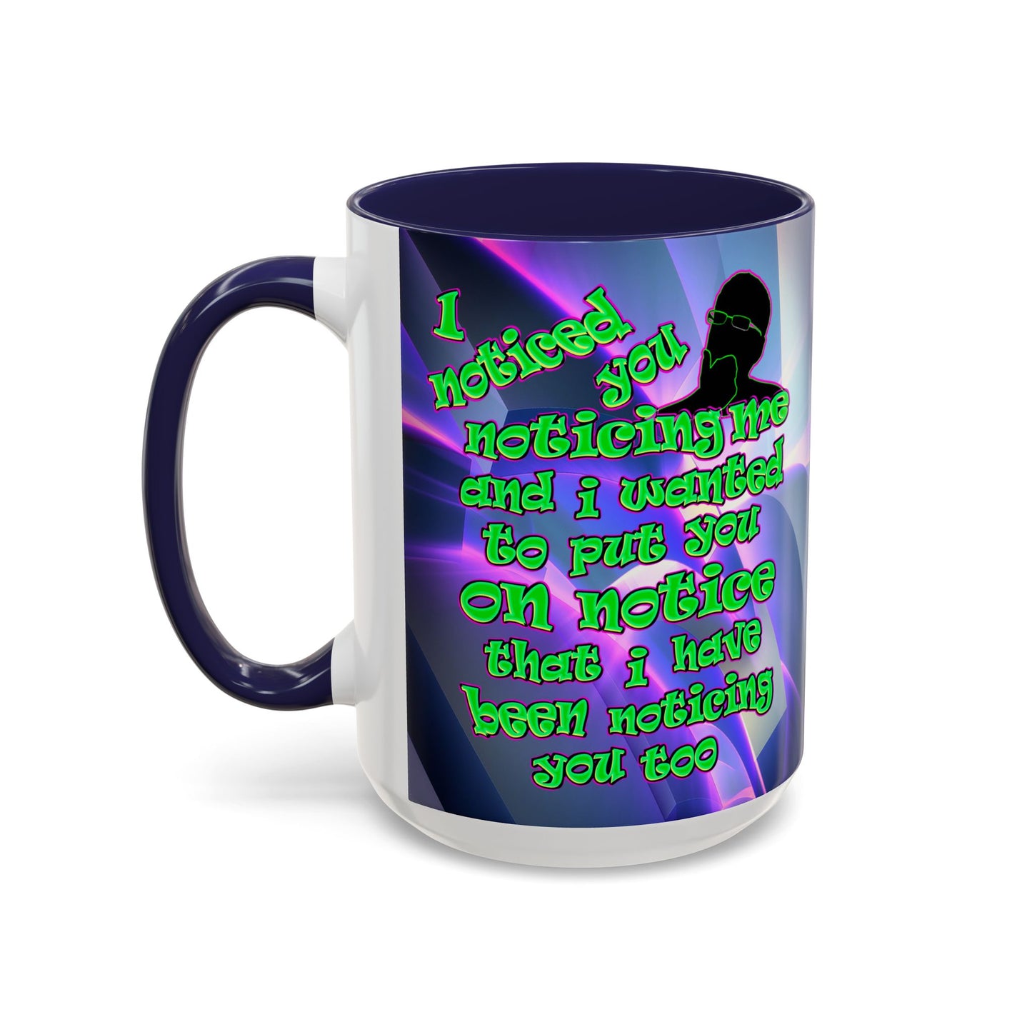 noticed you noticing - Accent Mug (grey-pink wave)