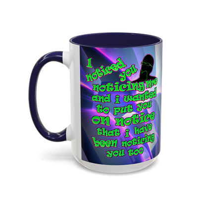noticed you noticing - Accent Mug (grey-pink wave)