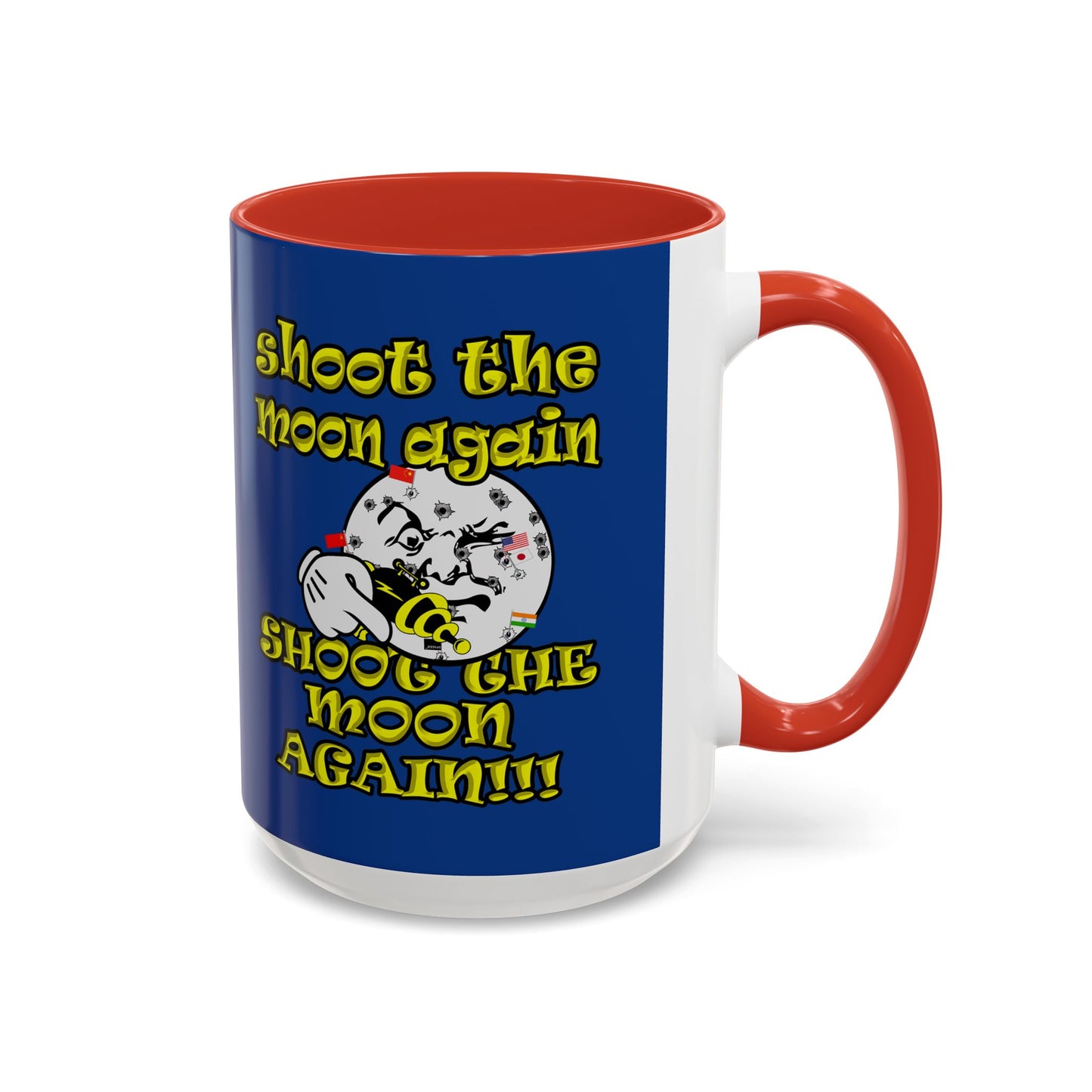 shoot the moon again - Accent Mug (dark blue)