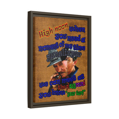 high noon - framed canvas art (brown papyrus)