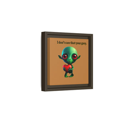 I don't care that your grey - framed canvas art (light brown)