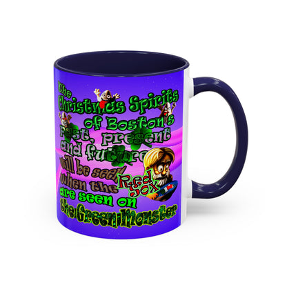 christmas spirits of boston - Accent Mug (purple-pink wave)