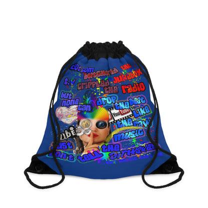 drop the beat - Drawstring Bag (dark blue)