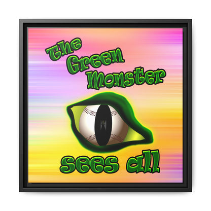 green monster - framed canvas art (color blur)