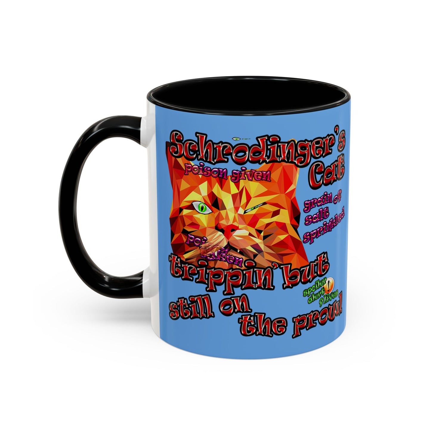 schrodinger's cat - Accent Mug (light blue)