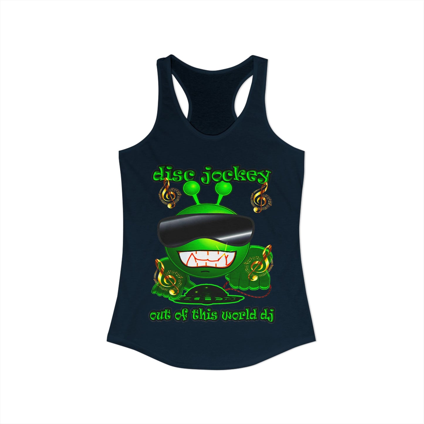 disc jockey - Women's Ideal Racerback Tank