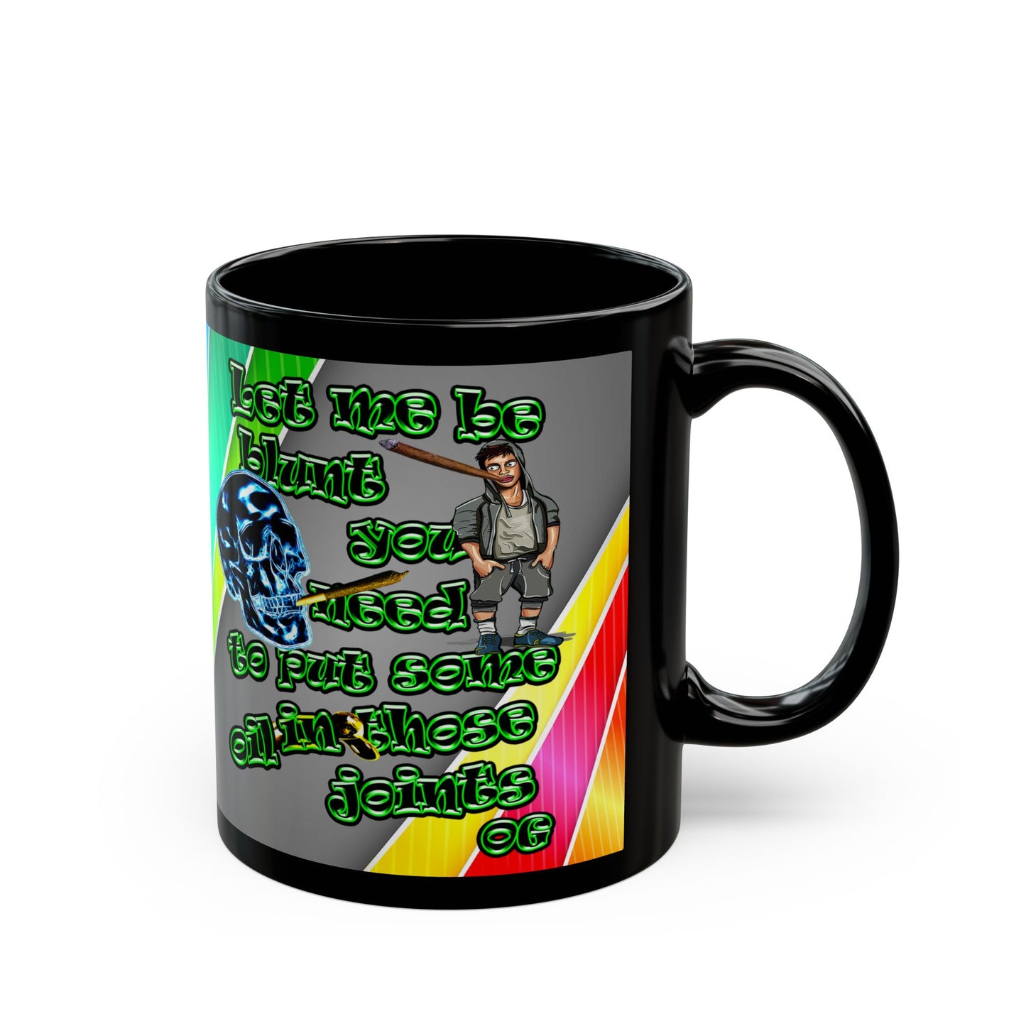 og - Black Mug (rainbow split)