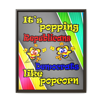 popping like popcorn - framed canvas art (rainbow split)