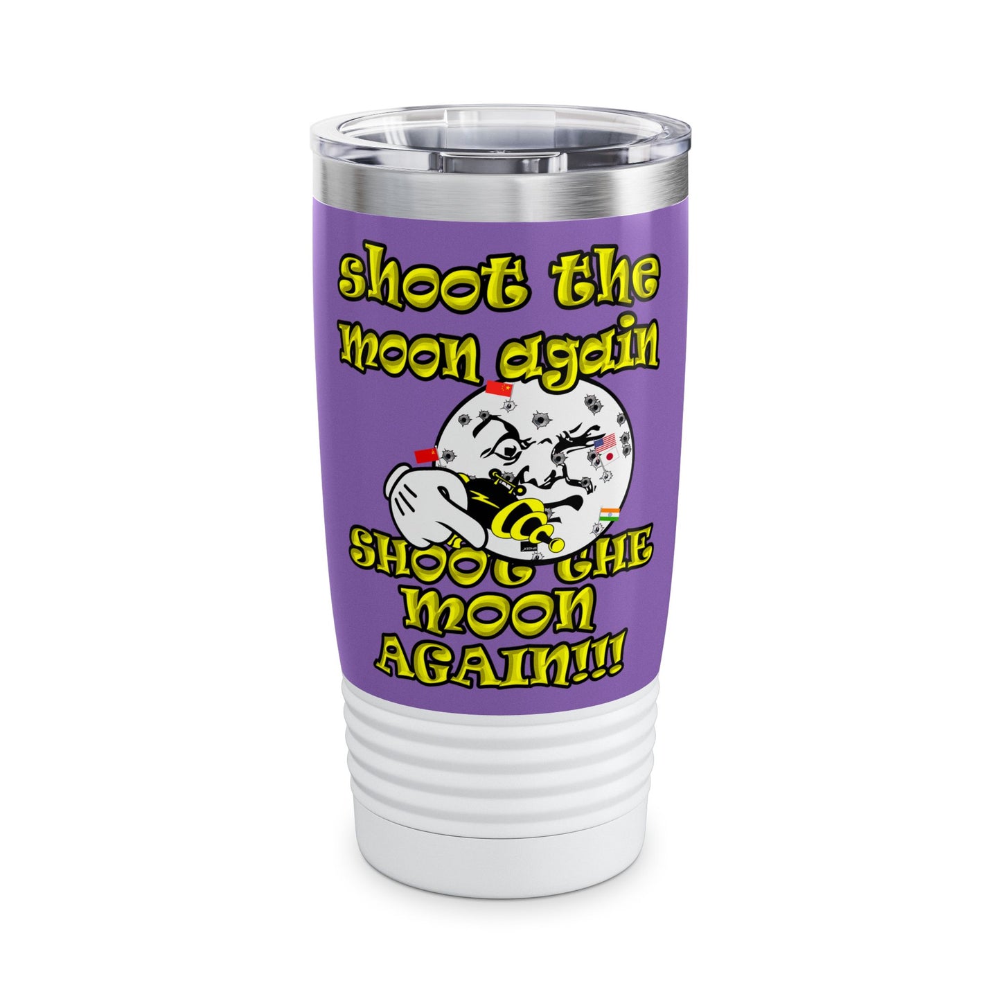 shoot the moon again - Ringneck Tumbler, 20oz (light purple)