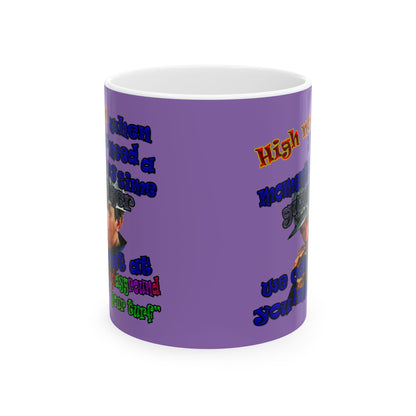 high noon - White Mug (light purple)