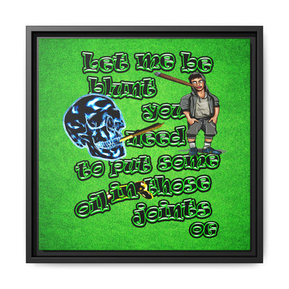 og - framed canvas art (green turf)