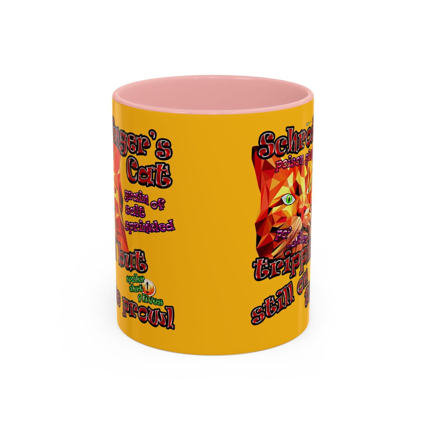 schrodinger's cat - Accent Mug (yellow)