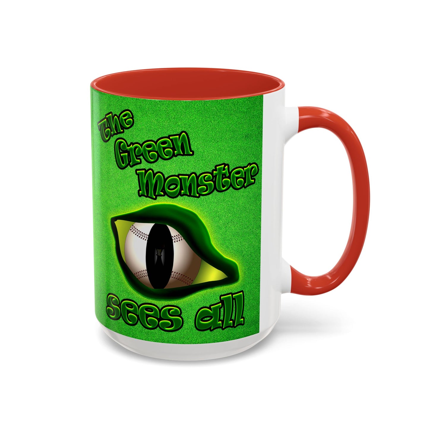 green monster - Accent Mug (green turf)