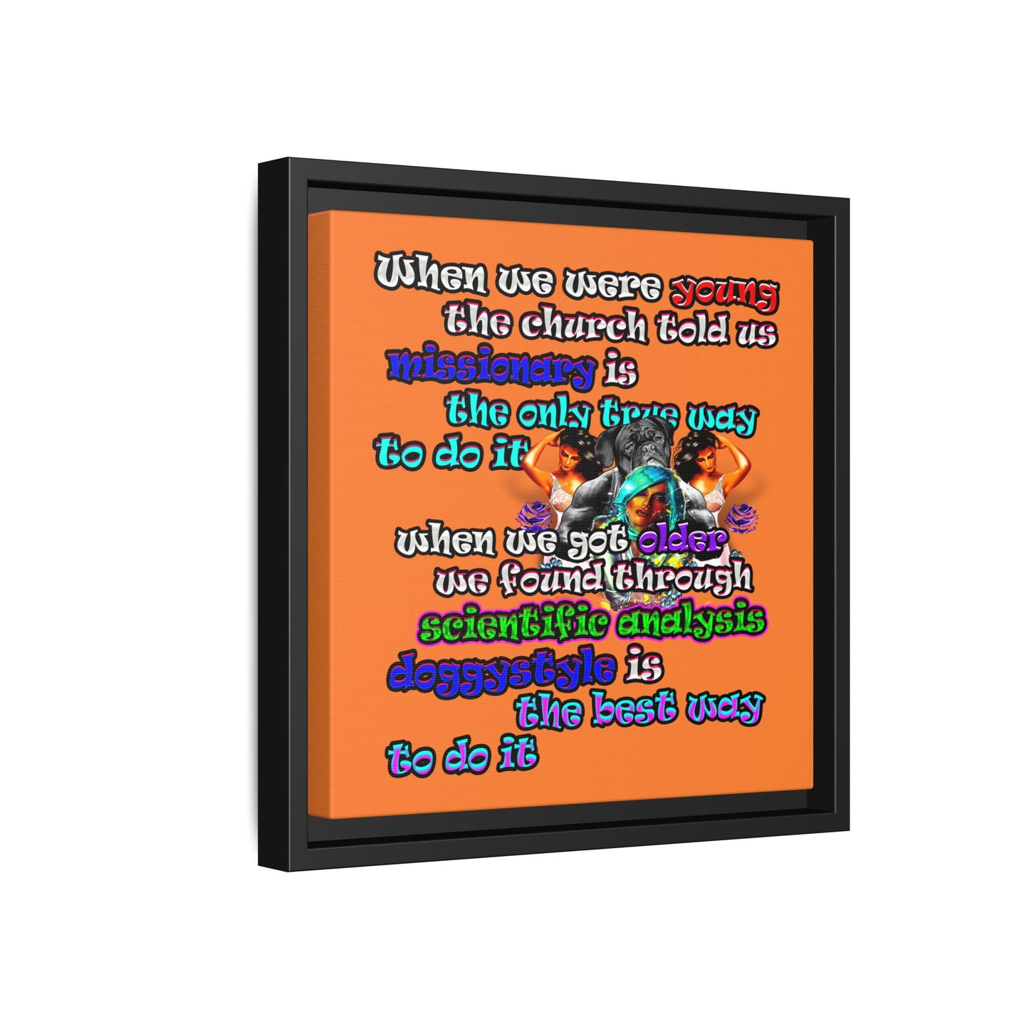 doggystyle - framed canvas art (crusta)