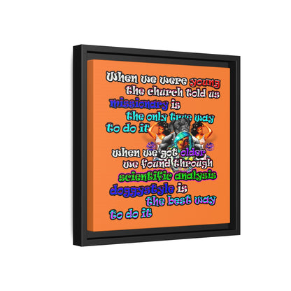 doggystyle - framed canvas art (crusta)