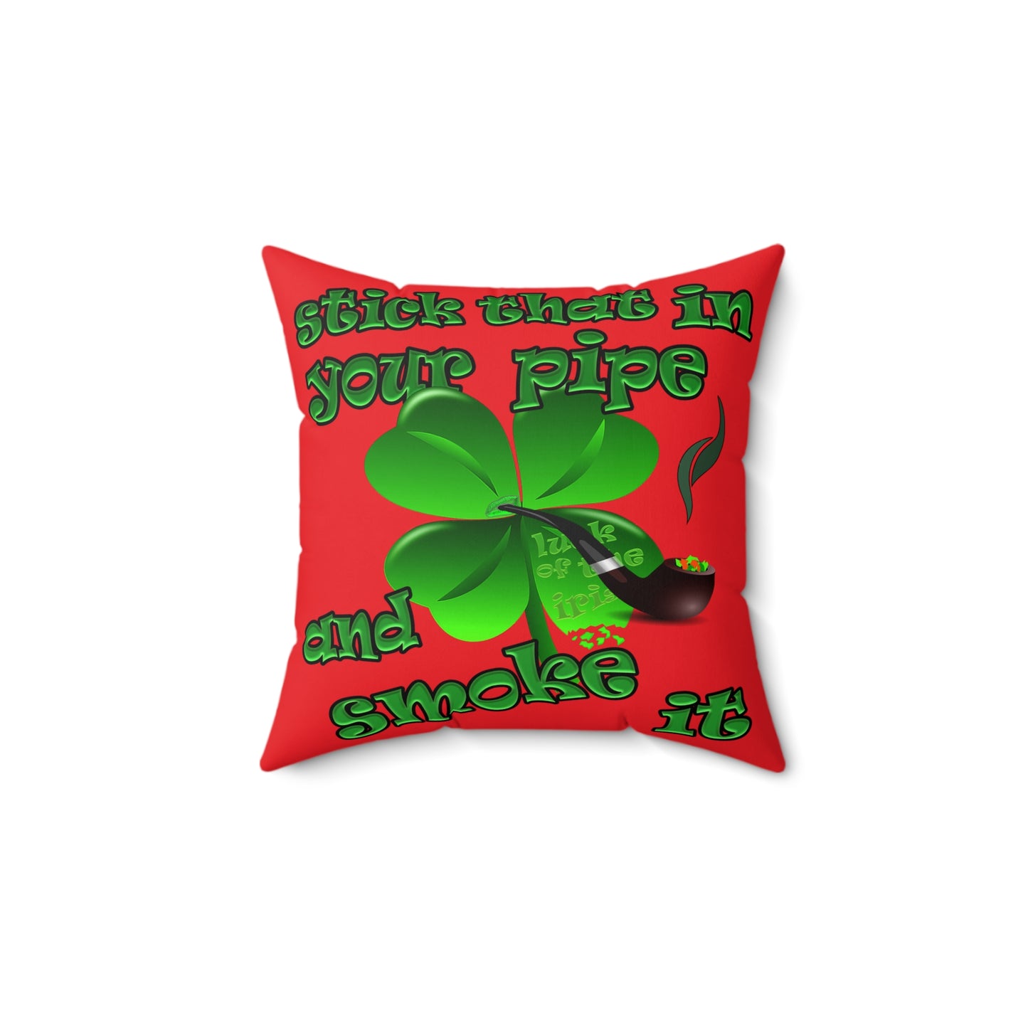 celtics logo - Spun Polyester Square Pillow - (red)