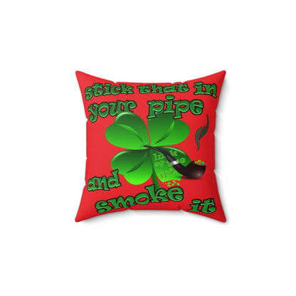 celtics logo - Spun Polyester Square Pillow - (red)