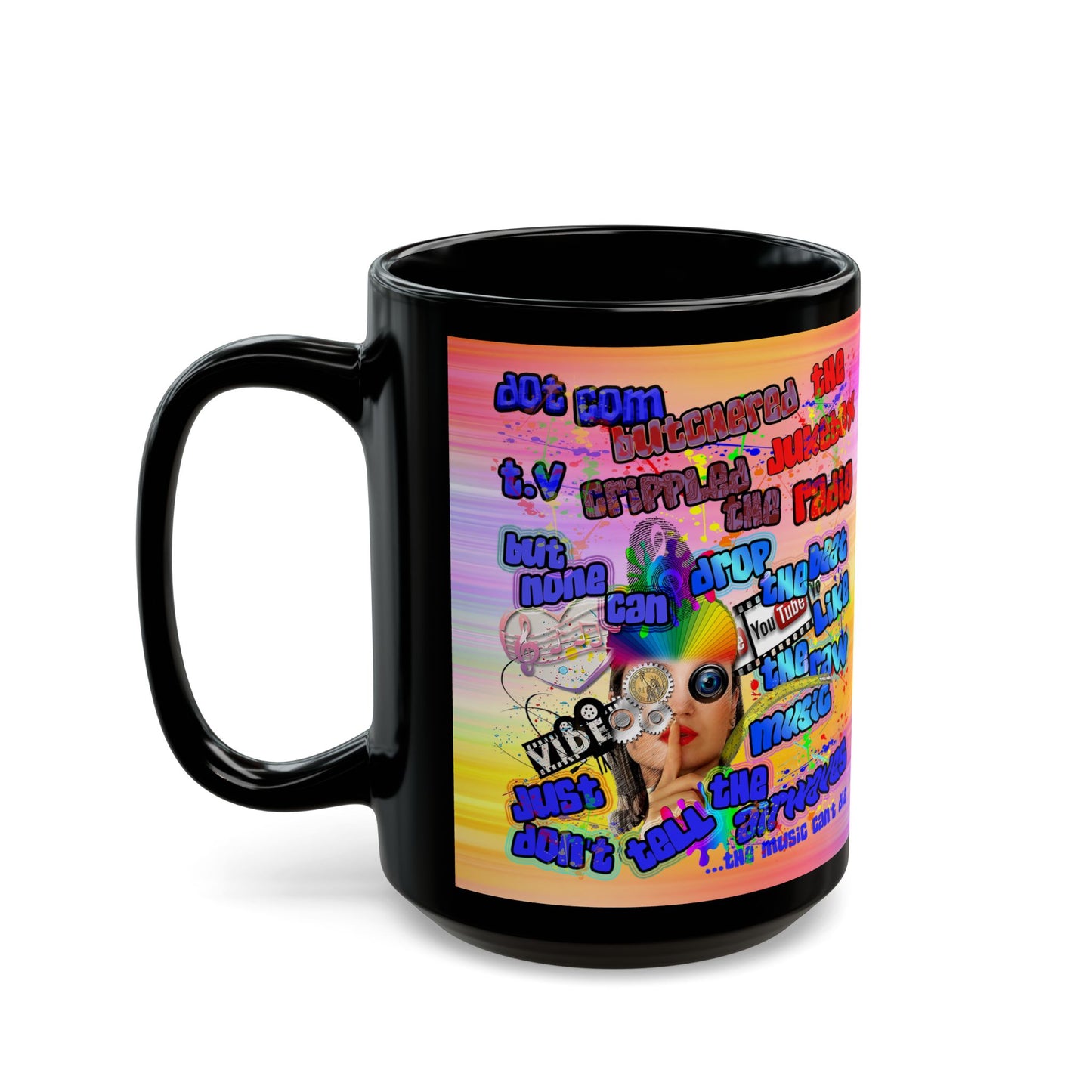 drop the beat - Black Mug (color blur)
