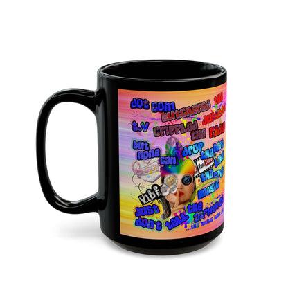 drop the beat - Black Mug (color blur)