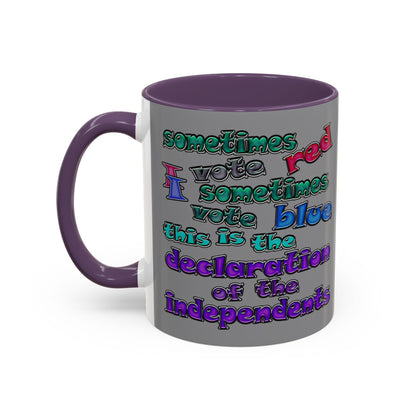 declaration of the independents - Accent Mug (grey)