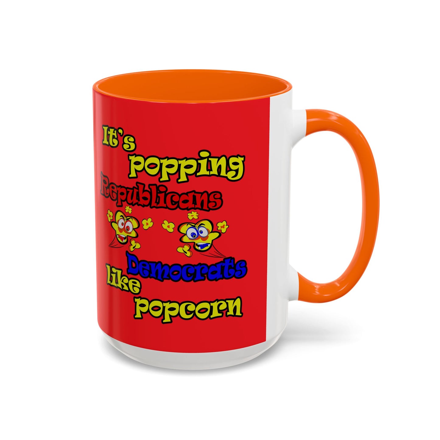 popping like popcorn - Accent Mug (red)