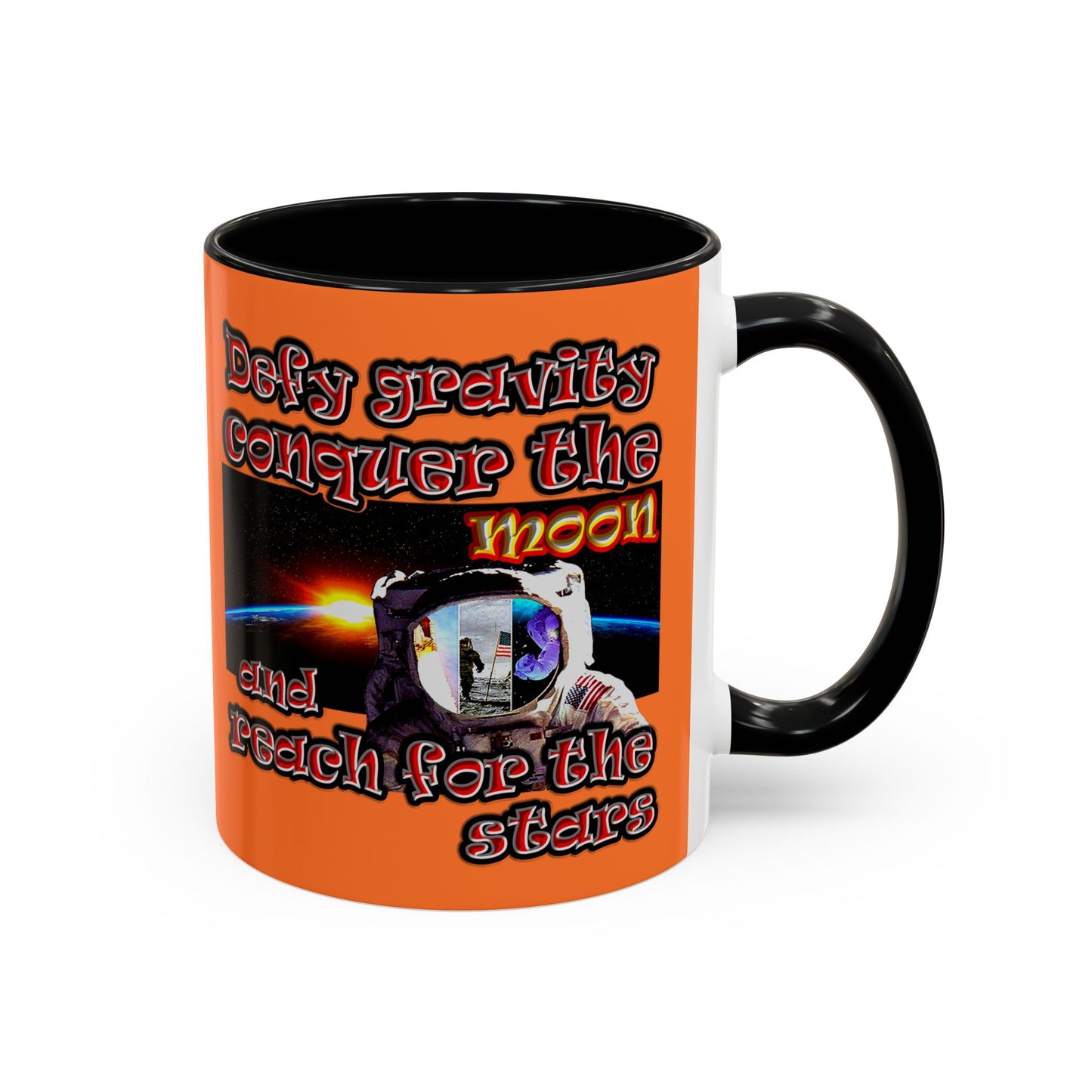 defy conquer reach - Accent Mug (crusta)